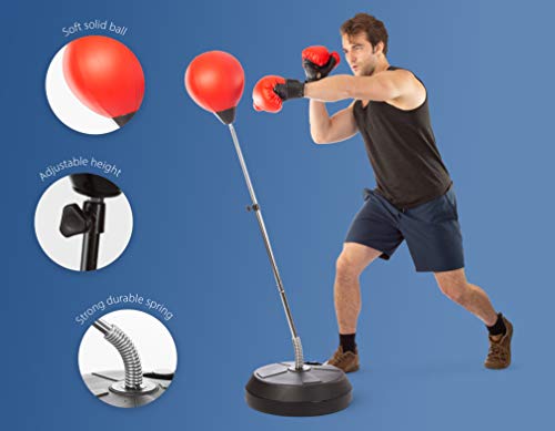 Height Adjustable Punching Bag with Stand U595486