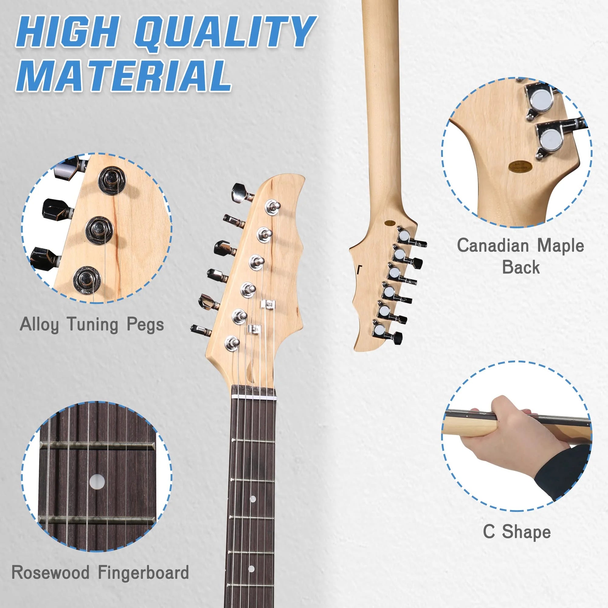 39 Inch Electric Guitar Starter Kit with 10W Amplifier, Carrier Bag, Tuner, Strings, Picks, Cable P2391
