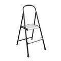Black Aluminum Folding Step Stool with Rubber Hand Grip C777