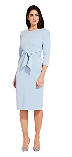 Bow Sheath Dress with Three Quarter Sleeves P6913
