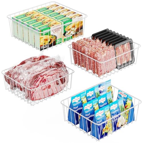 White 4 Pack Small Wire Freezer Baskets D850428