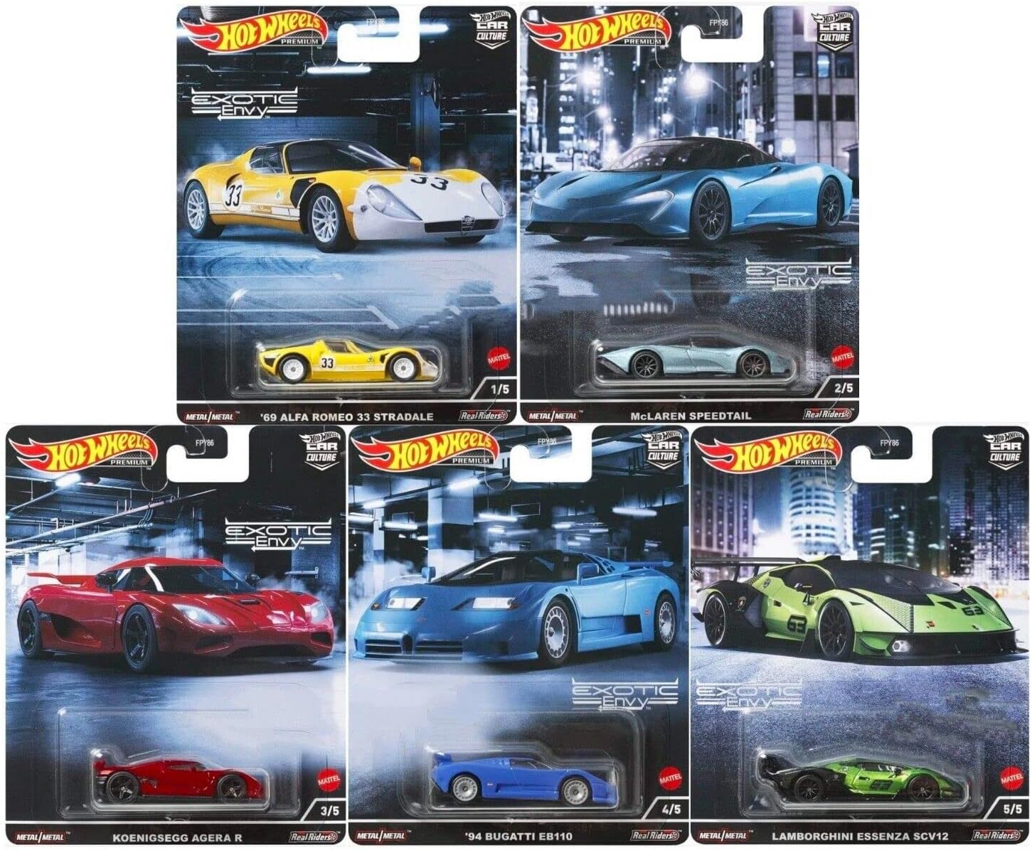 Complete Set of 5 Diecast Vehicles Q173101