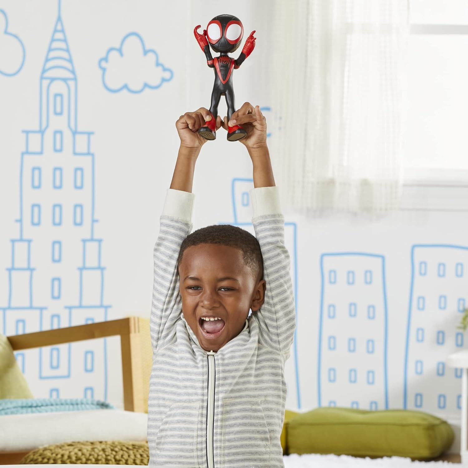 Spidey and His Amazing Friends Supersized Miles Morales: Spider-Man 9-inch Action Figure H129405