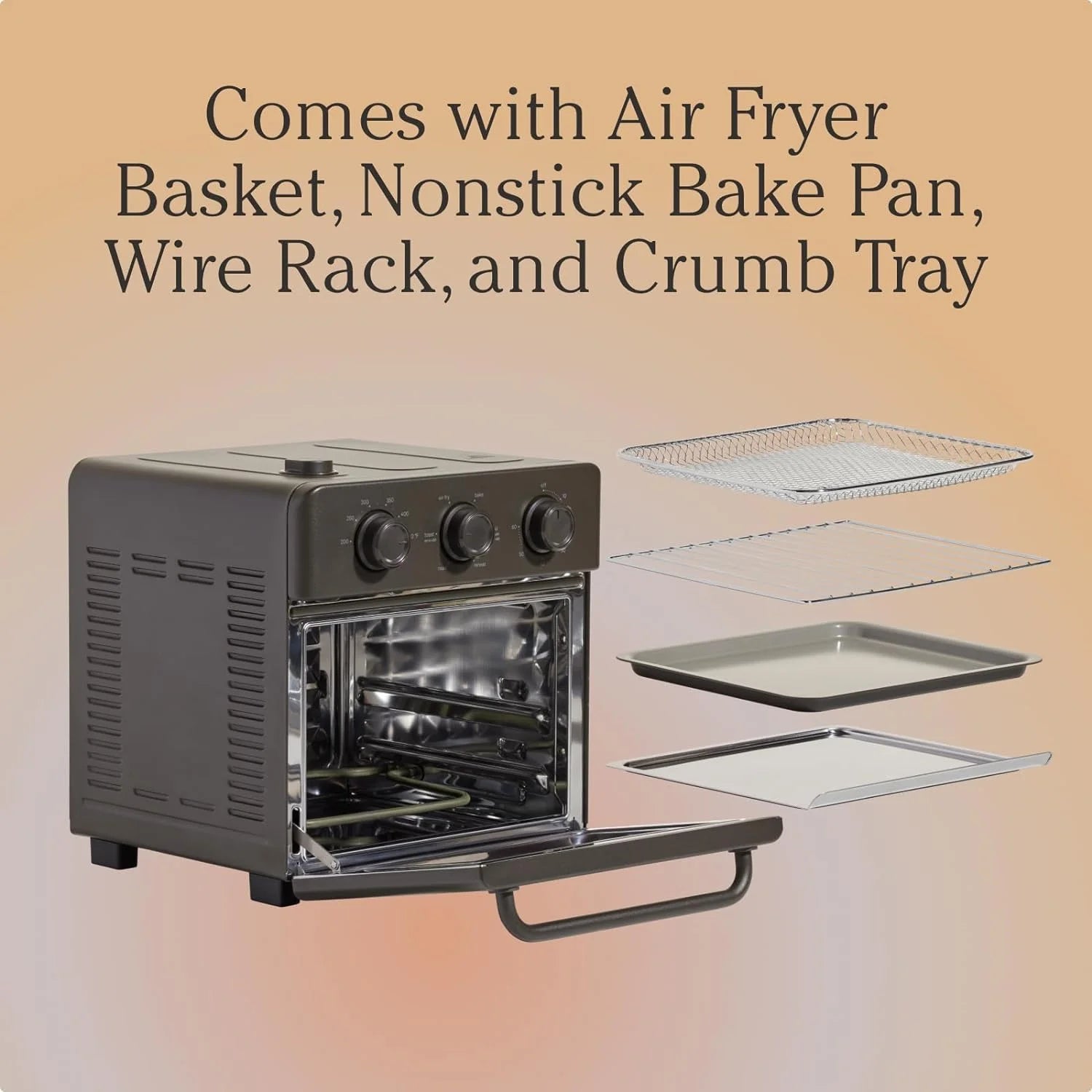 6-in-1 Air Fryer & Toaster Oven with Steam Infusion T802