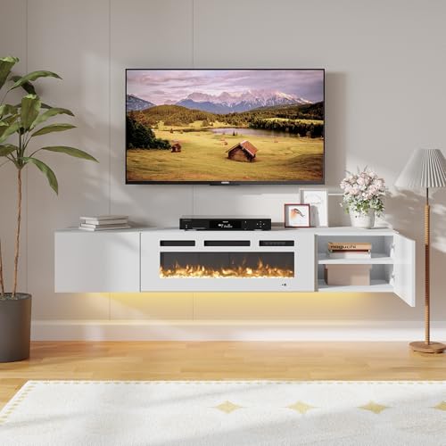 Black TV Stand with 36" Electric Fireplace Z267103