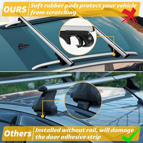 Universal Aluminum Roof Rack Cross Bars with 2 Locks S743