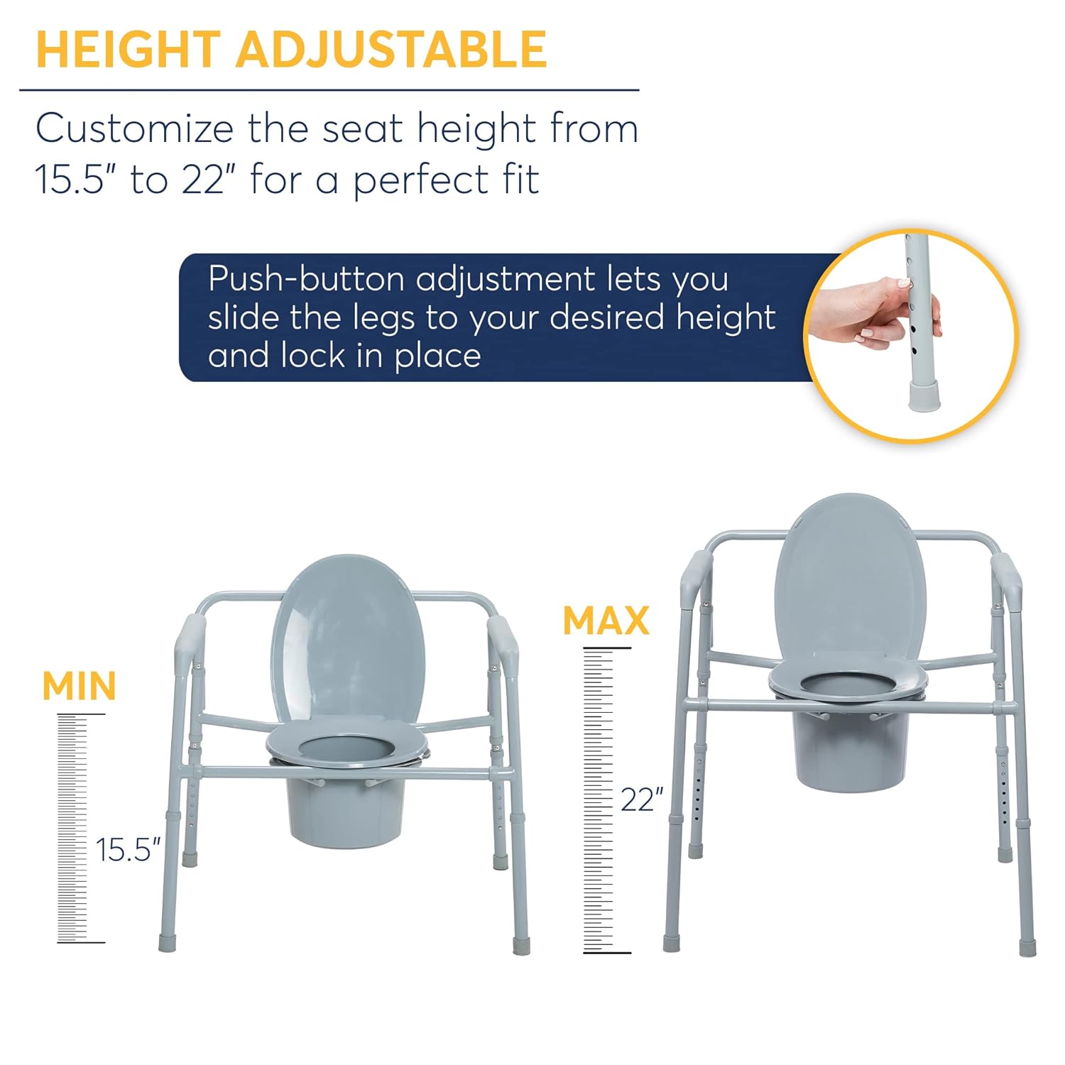 Medical Bariatric Folding Commode T7296