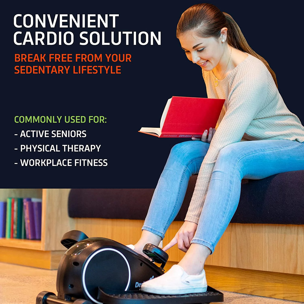 Black Compact Under Desk Elliptical Machine N169897