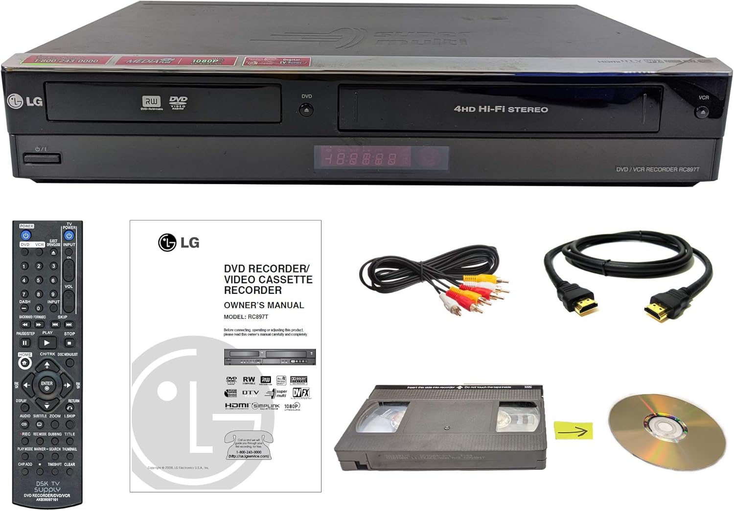 VHS to DVD Recorder VCR Combo with HDMI M40841