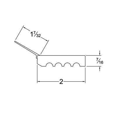 7-Feet Dual Vinyl Garage Door Seal J78268