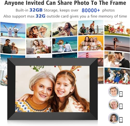 10.1 Inch WiFi Digital Picture Frame with 32GB Memory C308