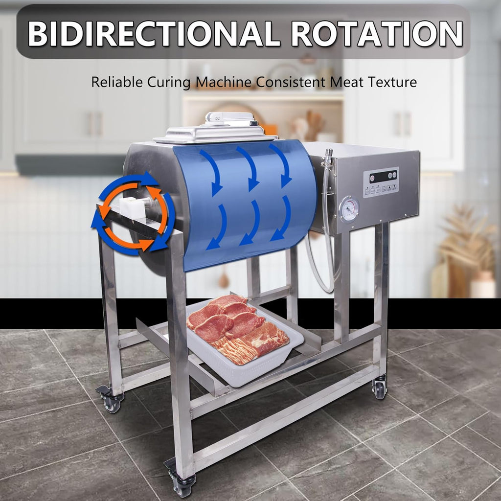 Stainless Steel Meat Tumbler 90lb Vacuum Curing Machine N7770