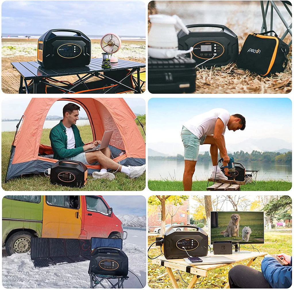 Portable Power Station 1461Wh 1500W AC Outport Solar Generators I469