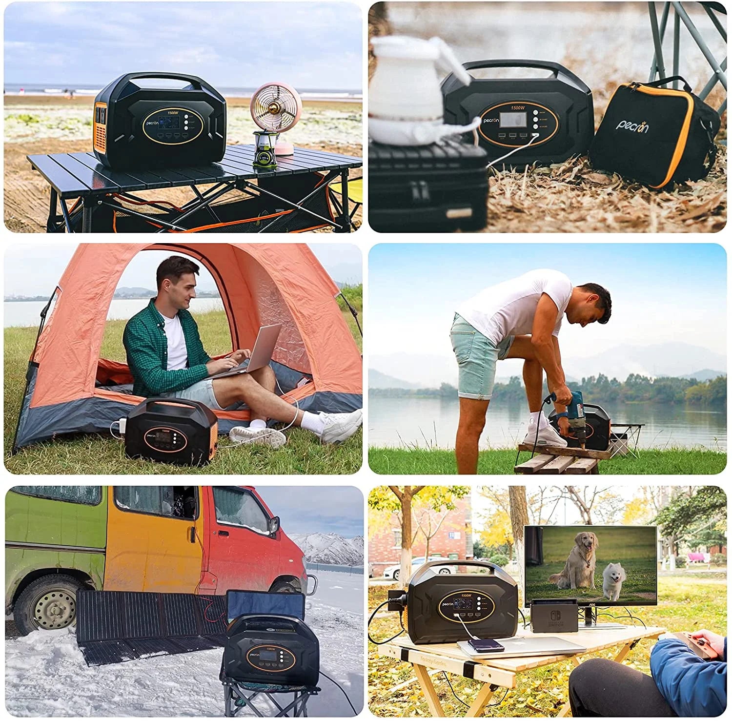 Portable Power Station 1461Wh 1500W AC Outport Solar Generators I469