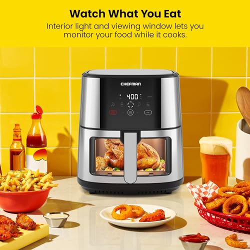 XL 8-Qt Nonstick Stainless Steel Air Fryer C19569