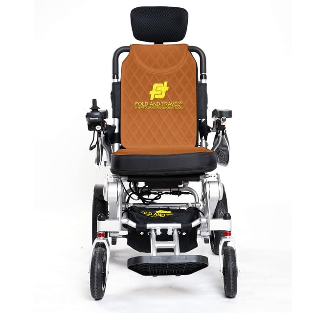 Lightweight Foldable Electric Wheelchair with Blue Seat H85227
