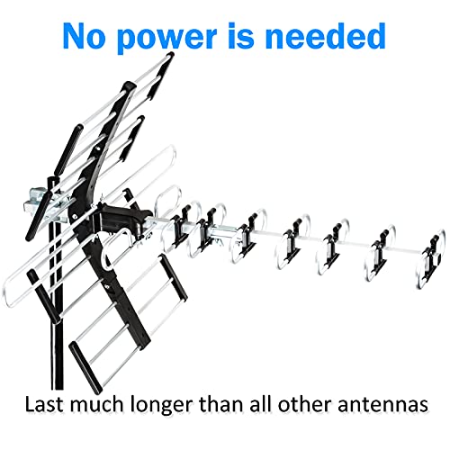 Outdoor HDTV Antenna Long Range Digital OTA Antenna for 4K 1080P VHF UHF W87458