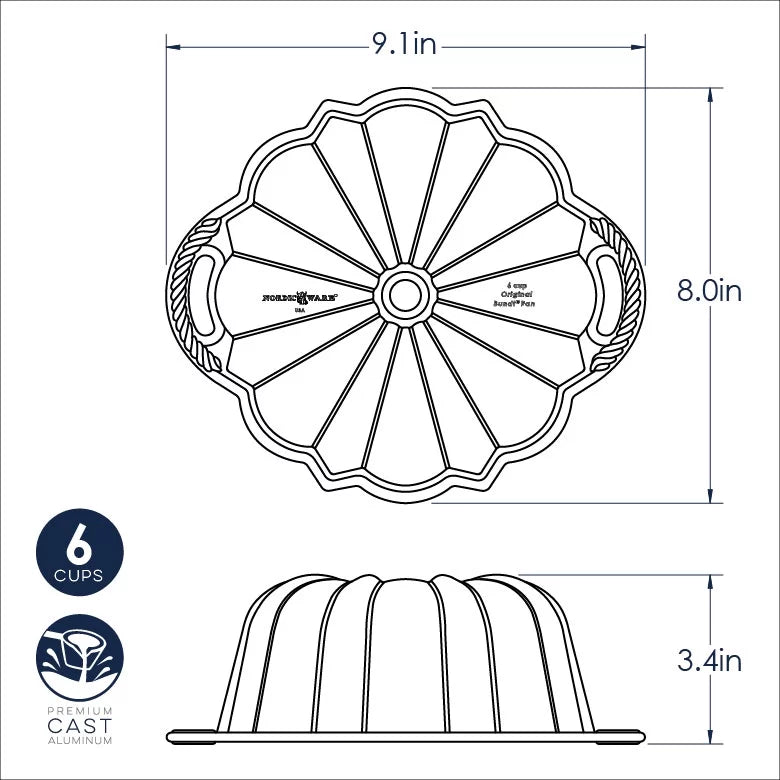 6-Cup Bundt Pan X206