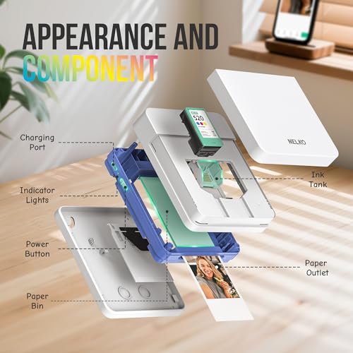 White Portable Mini Photo Printer I26217