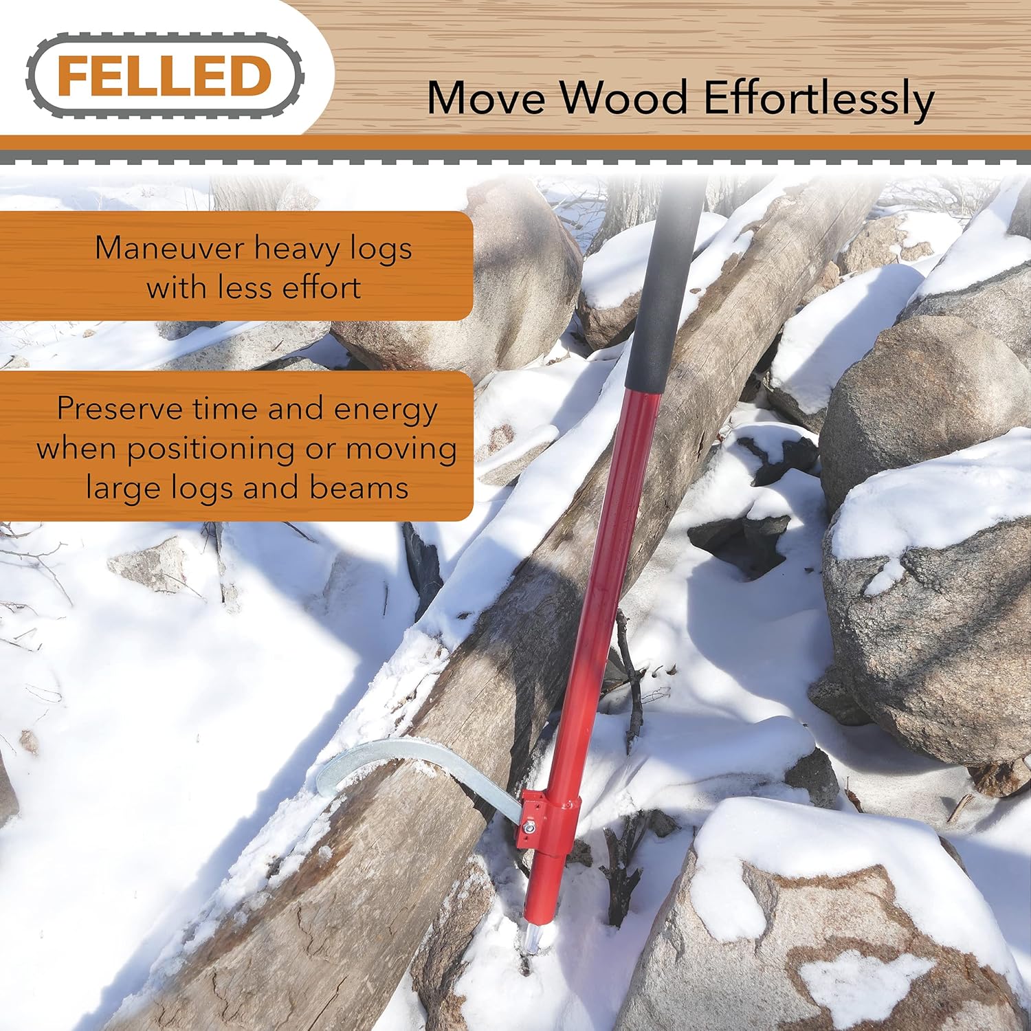 48in Log Roller with Aluminum Handle G237