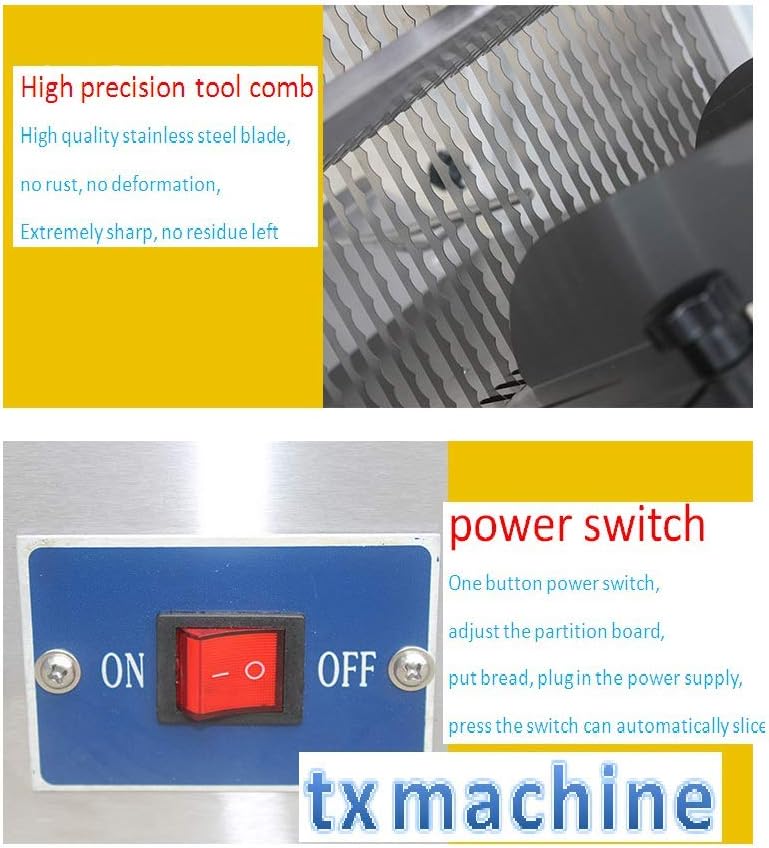 Stainless Steel Electric Bread Slicing Machine (37pcs Blade, 220V/50HZ) S240