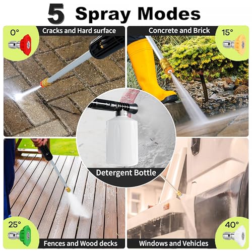 4500 PSI 3.2 GPM Electric Pressure Washer with 4 Quick Connect Nozzles D35022