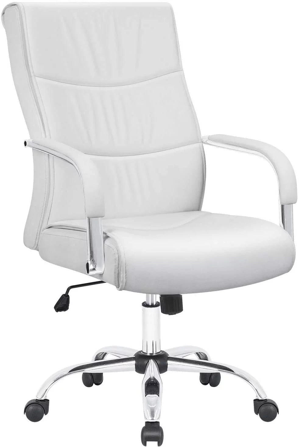 White Pu Leather Ergonomic Office Chair L912740