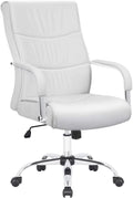 White Pu Leather Ergonomic Office Chair L912740