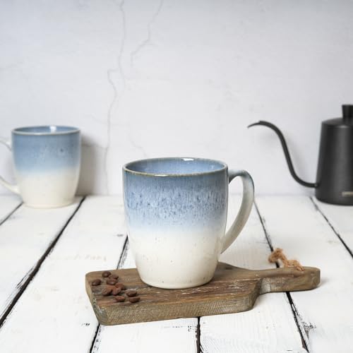 Ceramic Coffee Mug Set of 4, 17 Oz, Green Q8213