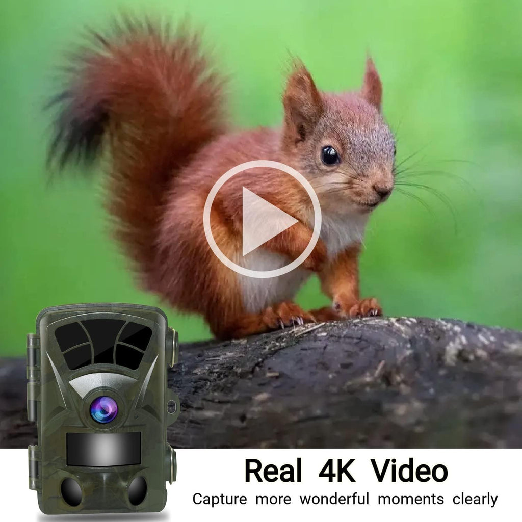 4K 32MP Trail Camera with Night Vision 65ft 110° Wide Angle U173497