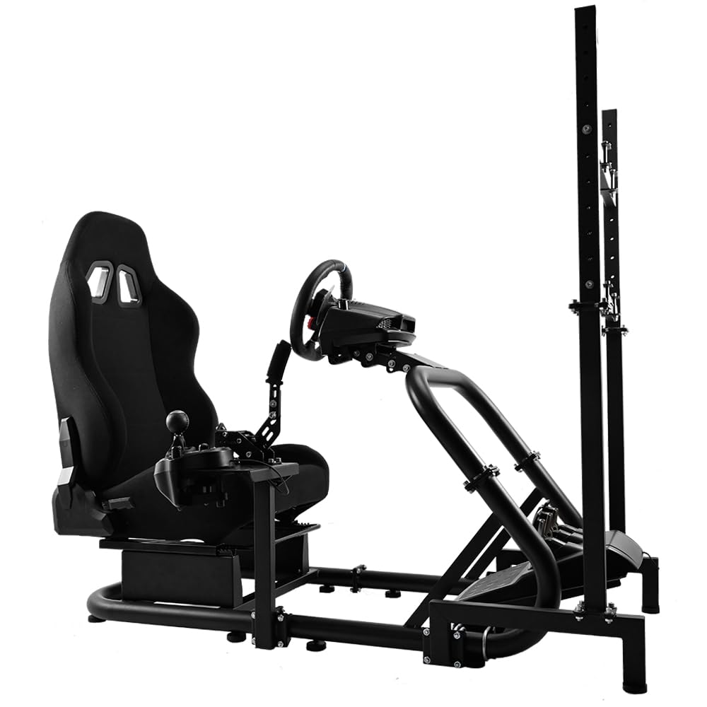 Racing Sim Cockpit with TV Stand & Seat N459857