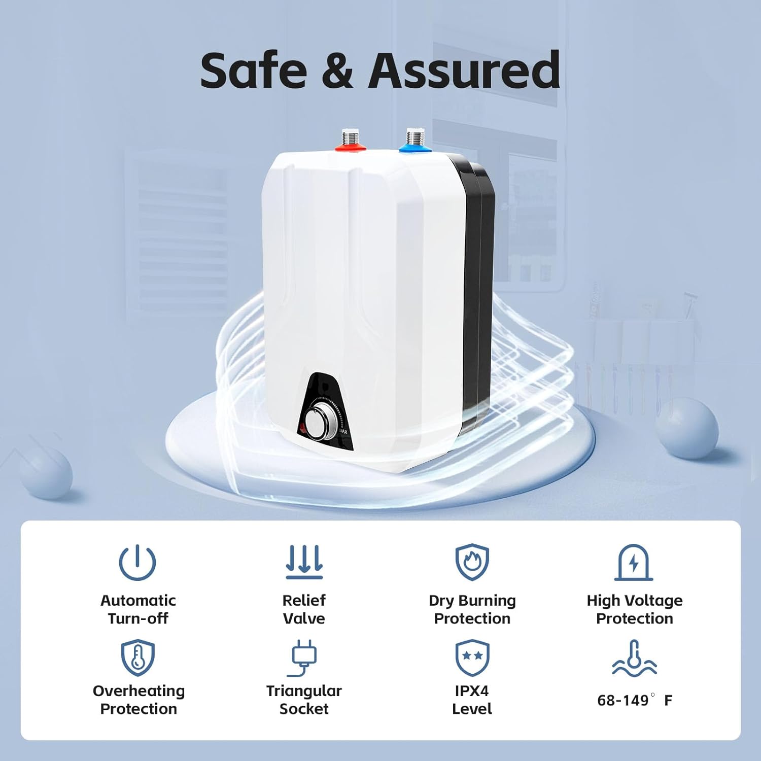8L 1500W Electric Water Heater I32914