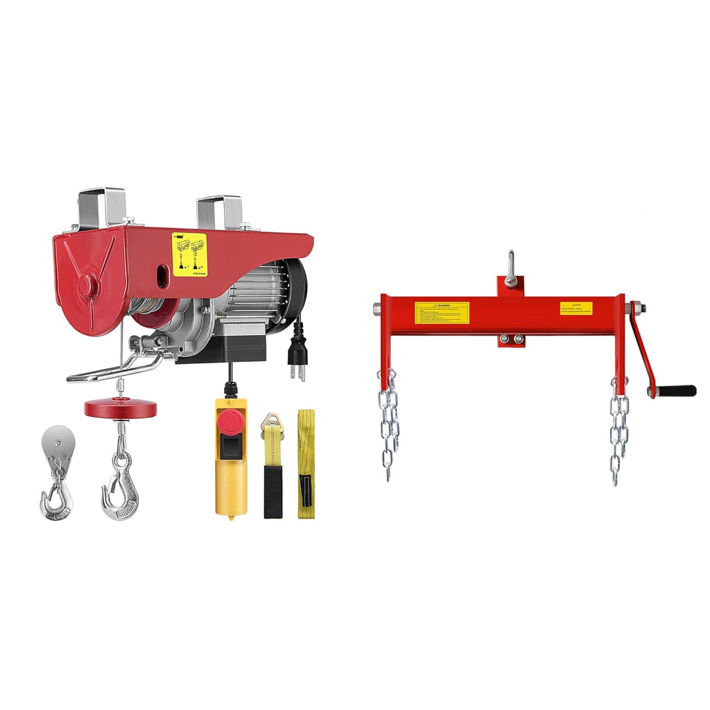 110V 440 Lbs Lift Electric Hoist with Zinc-Plated Steel Wire O732