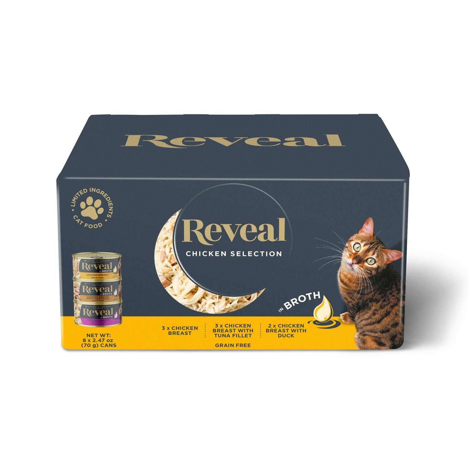 Natural Wet Cat Food Chicken in Broth Variety Pack Y529