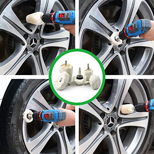 Flannelette Polishing Wheels Mixed Polish Head Kit with 1/4'' Shaft S68527
