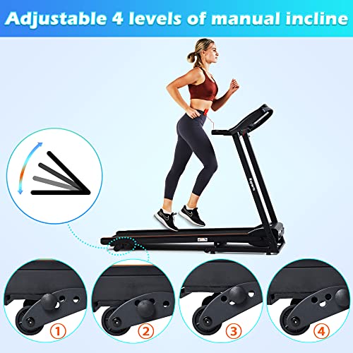Electric Folding Incline Treadmill with Bluetooth Smart APP U11407