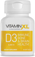 Vitamin D3 5000 IU 125mcg Supplement - 30 Softgels K97464