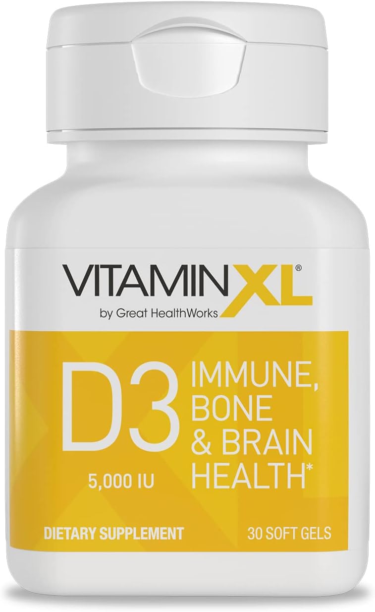 Vitamin D3 5000 IU 125mcg Supplement - 30 Softgels K97464