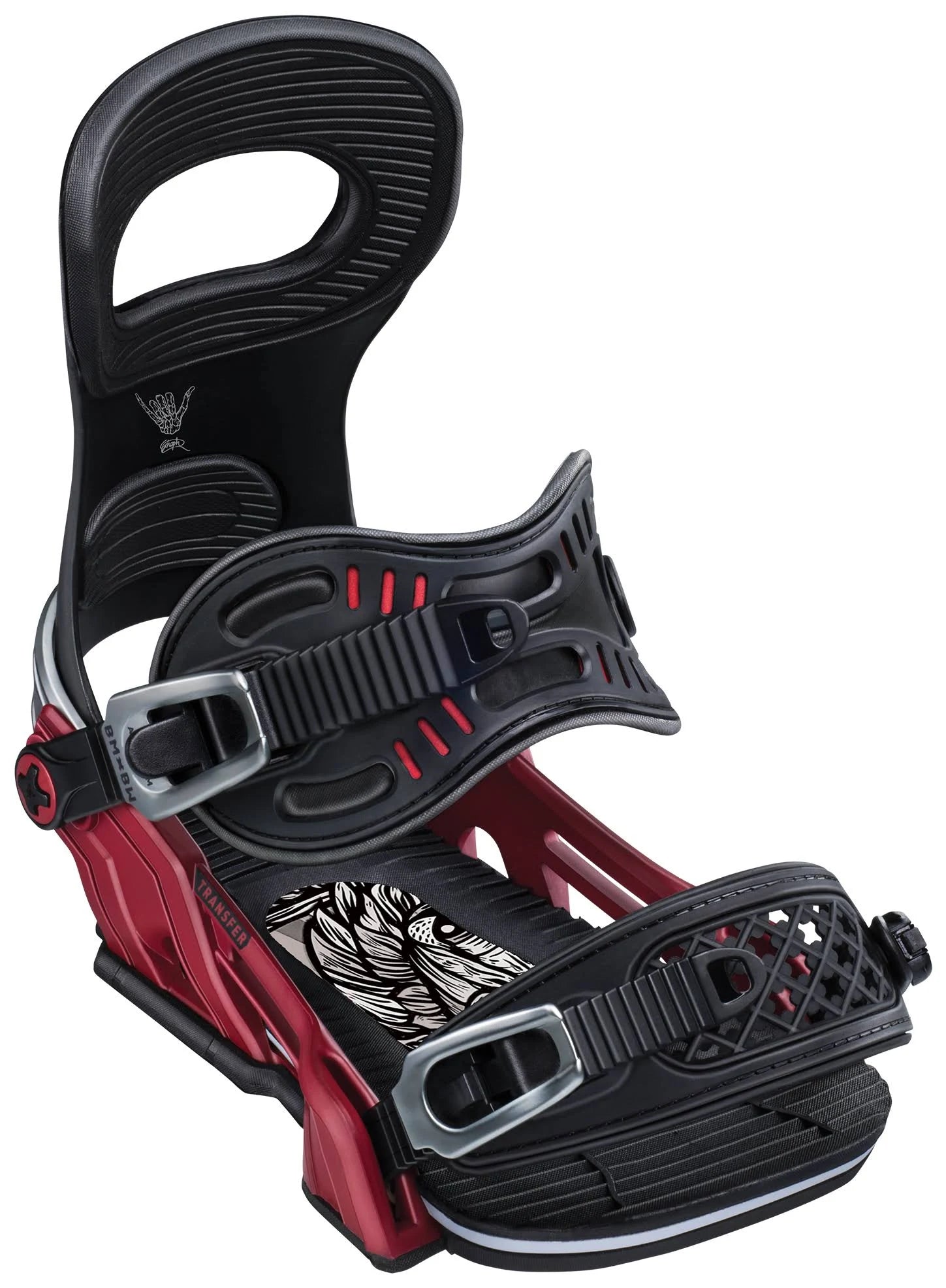 Red Small Snowboard Bindings W6587