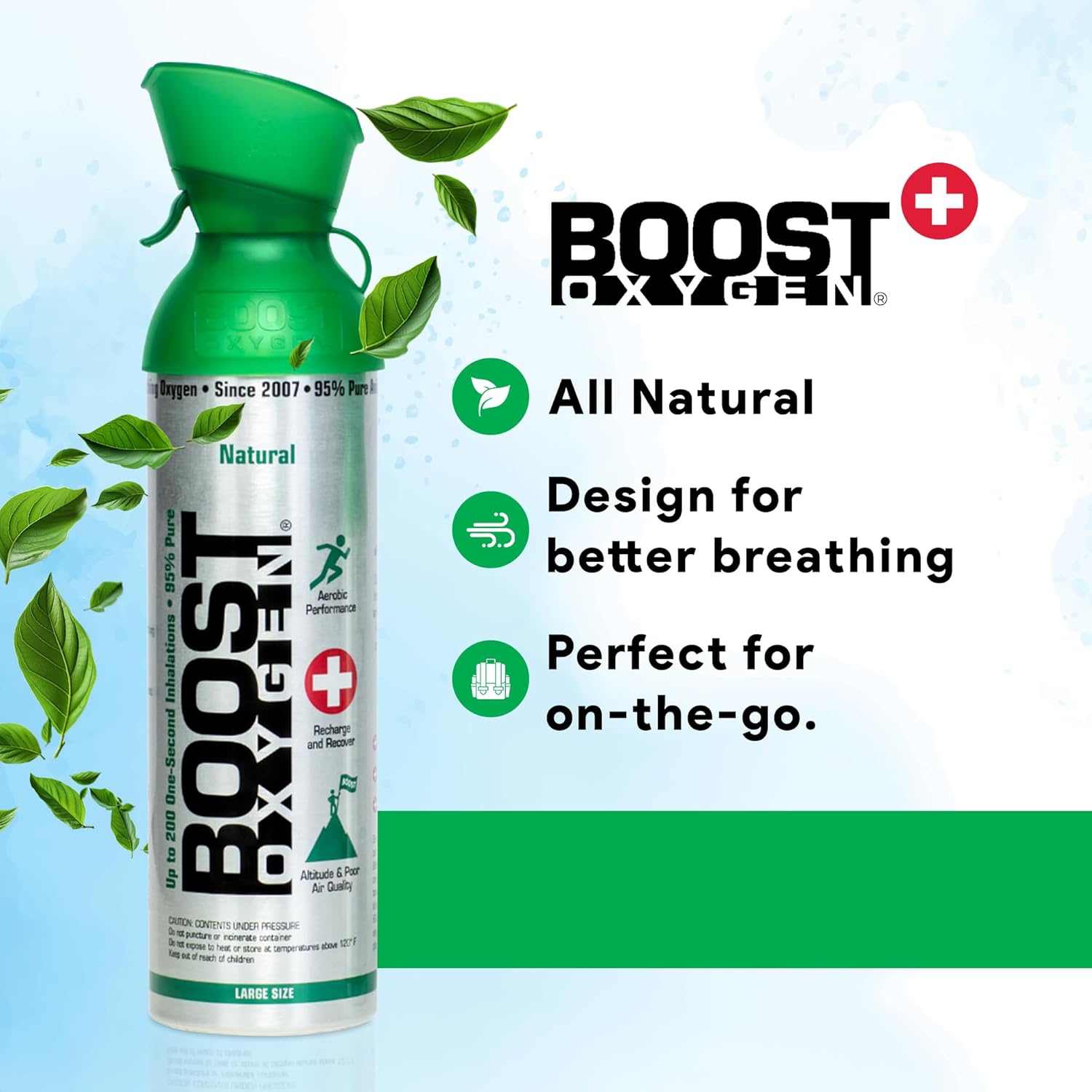 10 Liter All Natural Flavored (4 Pack) and 5 Liter Eucalyptus Flavored (1 Pack) Supplemental Canned Oxygen Bottle with Mouthpiece C812