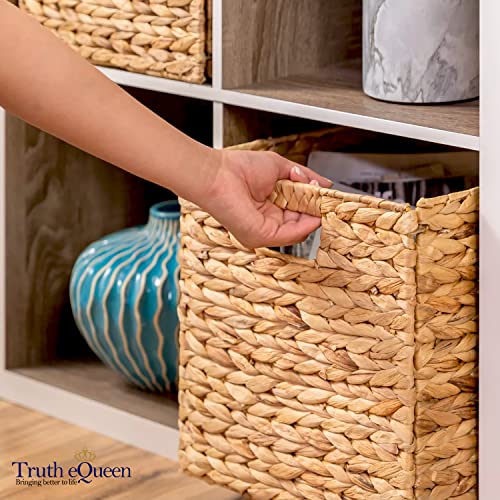 Wicker Storage Baskets 12x12x12 In, 6Pcs S887