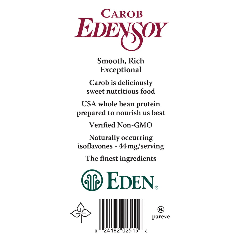 Organic EdenSoy Soymilk Dairy Free Carob 32 fl oz Pack of 3 R8329