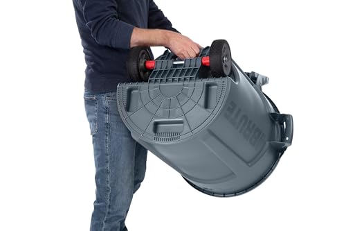 32 Gal Gray Vented Wheeled Trash Container W600348
