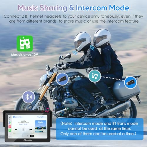 Wireless CarPlay Android Auto Motorcycle Screen, 6.3" Waterproof Touchscreen P5037