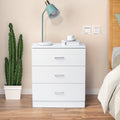 White 3-Drawer Wooden Dresser M65035