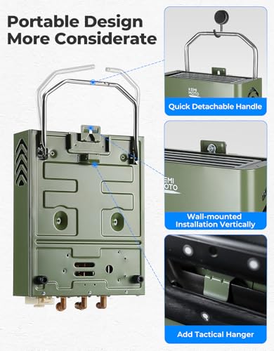 Propane Tankless Water Heater, 1.32 Gpm 34000 BTU Portable B714366
