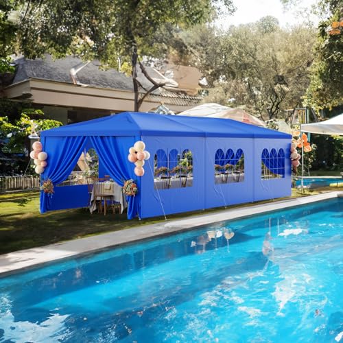 Black 10x30 Heavy Duty Party Tent with 8 Removable Sidewalls U45253