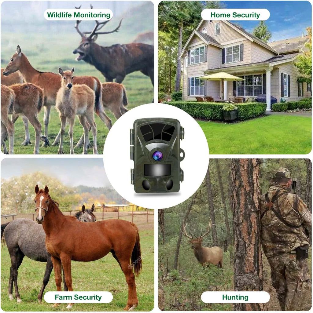 4K 32MP Trail Camera with Night Vision 65ft 110° Wide Angle U173497