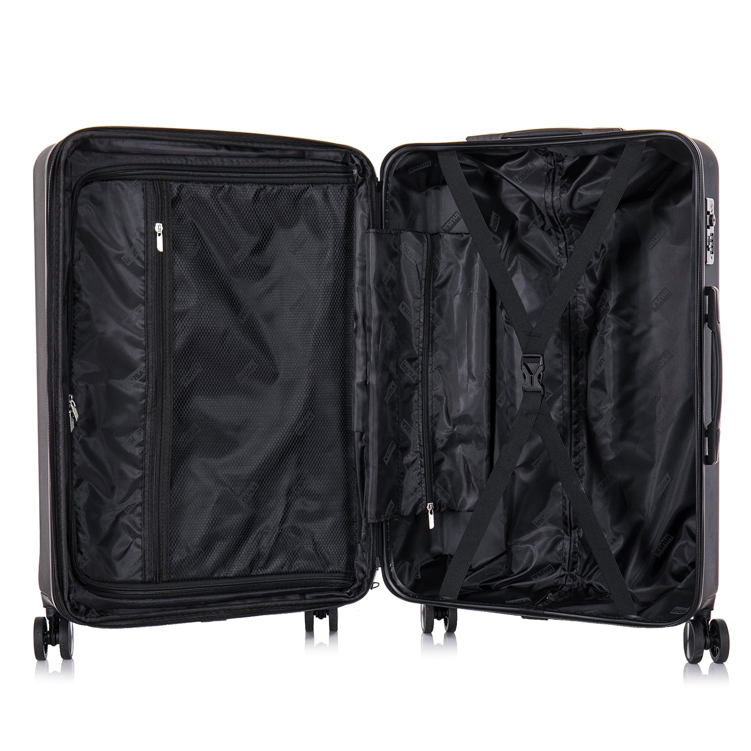 Black 28" Hardside Lightweight Luggage with Spinner Wheels Y1689