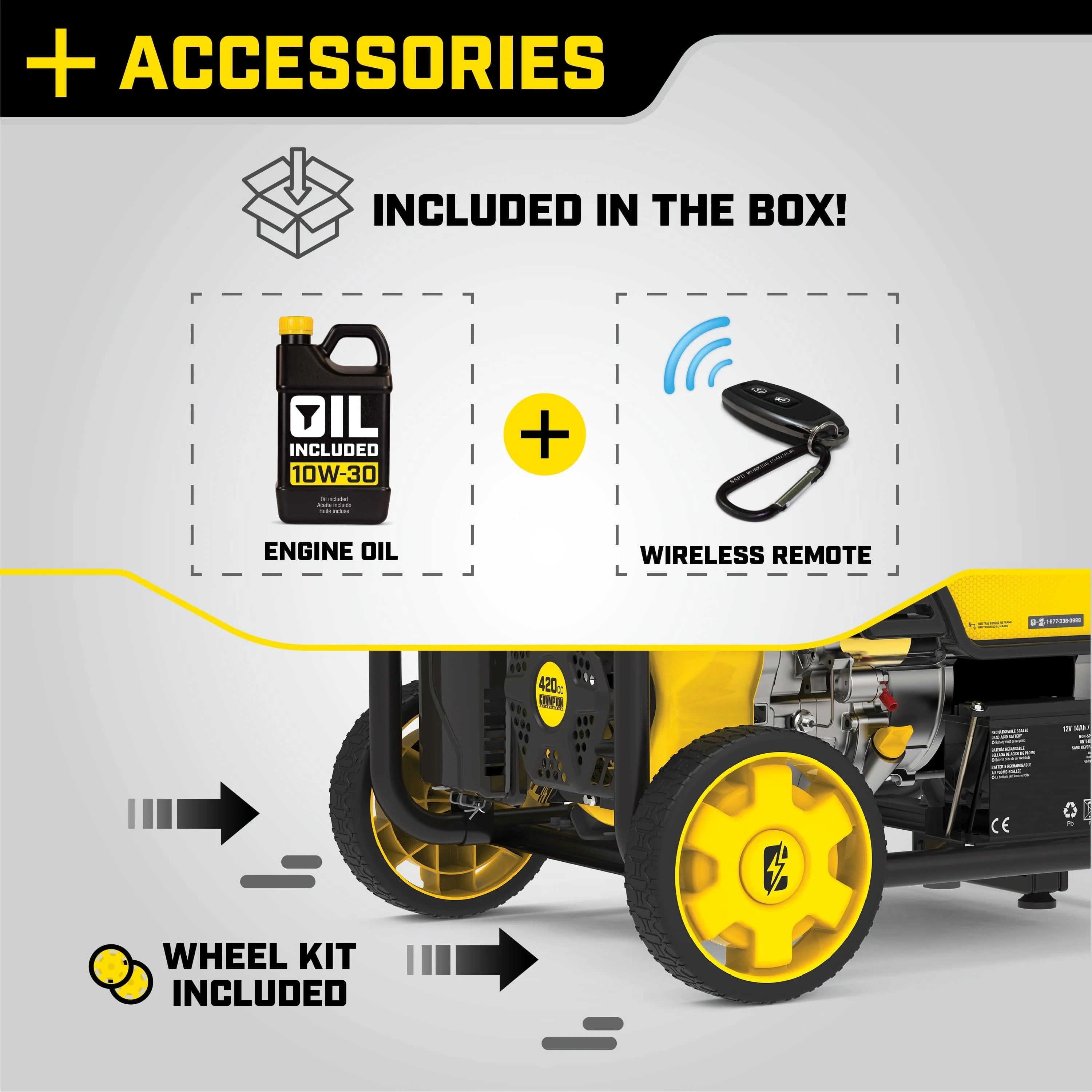 Portable Generator with Wireless Remote Start V161